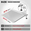Door Threshold Ramp, 3-6" Adjustable Height Rise Threshold Ramp for Doorways, 39.4" Portable Self Supporting Entry Handicap Ramp, 1000lbs Load for Wheelchairs, Scooters, Uneven Surfaces, Carbon Steel