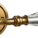 1 Pack Antique Brass Glass Door Lever Passage Crystal Door Levers Door Lever Interior Door Handle for Hall and Closet,Zinc Alloy