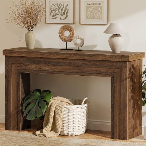 Huuger 54 Inch Entryway Table, Rectangular Console Table for Living Room
Farmhouse Sofa Table Behind the Couch, Long for Entrance, Hallway, Foyer, Rustic Brown