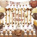 Espresso Martini Decorations Kit  A Tiny Bit Older Gold Brown Glitter Banner, Cake Topper Balloons Backdrop for Women's Birthday, Bachelorette & Bar Cocktail Themed Party