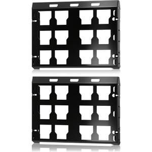 2 Pcs Mounting Plate Fit for Milwaukee Packout wall Mount Heavy Duty Metal with Rust-Proof Coating Base Compatible with Milwaukee Tools Load Capacity of 150 poundsLarge Black