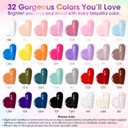 GELLEN 71pcs Gel Nail Polish Kit with U V Light, 32pcs All Seasons Color Hema-Free GelNail Polish Set with 5pcs Functional Gel Top and Base Coat, Nail Art Manicure Salon Nail Kit for Women