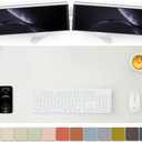 Large Cork Desk Mat - 47.2"x 17" Desk Pad for Office and Home - Ideal for Large Mouse Pad and Desk Mats on Top of Desks(White)