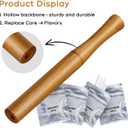 Flavored Portable Freshens Oral Air Device,Smokeless Inhalers Help to Quit Smoking,4 Free Flavored Wicks, Easy and Effective Quit Bad Habit, Wood(Carrying Pouch)