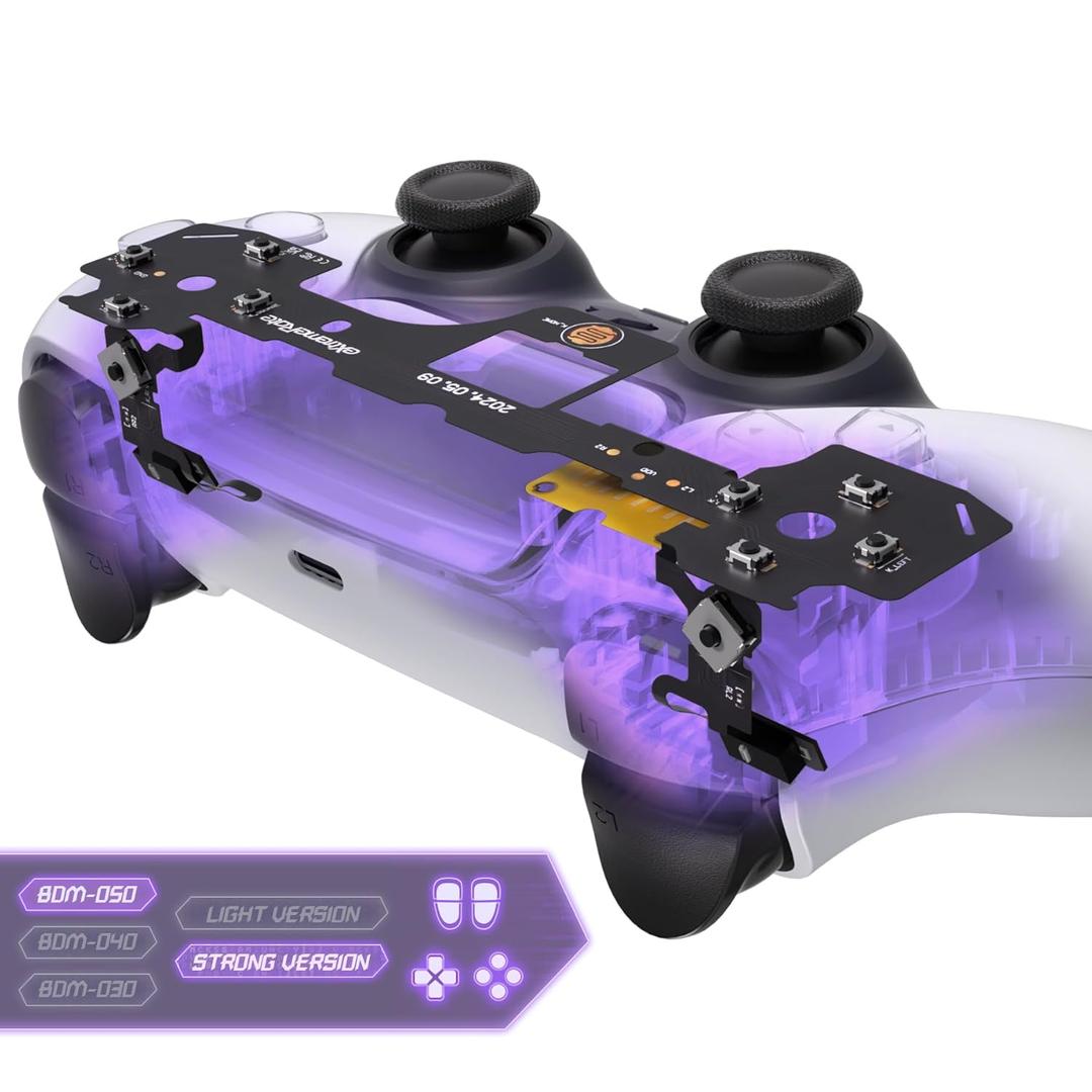 eXtremeRate Strong Version Whole Clicky Kit V2 for PS5 Controller BDM-050 060 Shoulder Face Buttons, Micro Switch L2R2 Clicky Hair Trigger Kit Tactile L1R1 Face Buttons Mouse Click for PS5 Controller