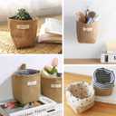 3 PCS Mini Hanging Storage Bag Cotton Linen Small Storage Basket Wall Hanging Storage Pouch Foldable Storage Box Family Organizer Decorative Bag for Key Sunglasses Snack Wallet on Door Closet Desktop