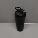 BlenderBottle Strada Shaker Cup Insulated Stainless Steel Water Bottle with Wire Whisk, 24-Ounce, Black
