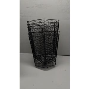 5 Black Baskets With Lids