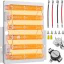 Upgraded Dryer Heating Element Kit for Speed Queen Amana Dryer Parts Replaces 503978 964p3 510329 61928 Heating Element, for Maytag Speed Queen Dryer Parts ADE3SRGS173TW01 ADE3LRGS171TW01