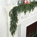 6 Ft Realistic Christmas Garland,Natural Droopy,Soft Bendable Cedar Garland, Lifelike Garland Christmas Decorations,Christmas Garland for Mantle Table Fireplace Stairs Christmas Decorations Outdoor (Dark Green)