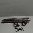 KAMANINA Bronze Curtain Rod 32 to 58 Inch(2.6-4.8ft), Adjustable Curtain Rods for Windows 28 to 48 Inch, 3/4 Inch Splicing Drapery Rods with Twisted Cage Finial