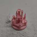 Baquler Castle Cake Topper Figurine Wedding Cake Topper Birthday Castle Night Light USB Rechargeable Princess Night Light for Wedding Birthday Party Decor(Pink)