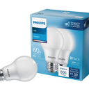 1 Pc Philips Eyecomfort 60W Equivalent Daylight A19 Medium Led Light Bulb (2-Pack)