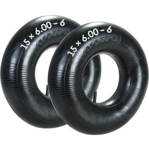 15x6.006 Inner Tubes, 2 Pack Heavy Duty 15x66 Replacement Tire Inner Tube with TR13 Straight Valve Stem for Lawn Mower, Rideon Mower, Yard Trailer, Tractor, ATVs, Go Karts, Golf Carts