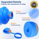 Gofriipai 3 and 5 Gallon Water Jug Cap, Silicone Reusable Replacement Cap, Non Spill Bottle Caps for 55mm Bottle Water Dispenser Caps - Pack of 5