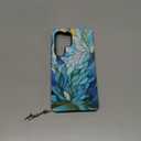 Esdot for Samsung Galaxy S25 Ultra Case,Aesthetic Vintage Blue Leaves Wildflower Girly Shell,Compatible with Magsafe,Trendy Unique Retro Western Protective Slim Silicone Phone Cover for Women Girls