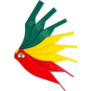 Brake Lining Thickness Gauge, Car Automotive Brake Pad Measuring Ruler Tool, Measure Disc and Drum Brake Pads Feeler Gauge, Color-CodedSAE & MetricDurable Steel Brake Rotor Gauge Father'Day Gift (1 PC)