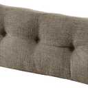 downluxe Indoor Bench Cushion for Indoor Furniture, Non-Slip Tufted Overstuffed Textured Foam Bench Seat Cushion, 48" X 16" X 4", Khaki, 1 Pack