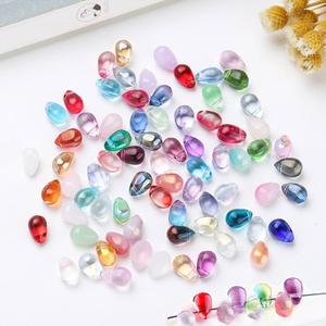 Crystal Teardrop Charms Multicolor Glass Faceted Waterdrop Pendants for Jewerly Craft Making