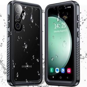 GOLDJU for Samsung Galaxy S23 FE Case, IP68 Waterproof with Built-in Screen Protector, Galaxy S23 FE Case, Full Body Shockproof, Heavy Duty Protective Phone Case for Samsung S23 FE 5G, Black
