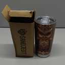 SANDJEST Owl Tumbler 20oz Stainless Steel Insulated Tumblers Coffee Travel Mug Cup Wood Drawing Style Owls Gifts for Women Men Gift for Birthday Christmas