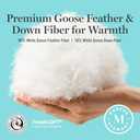 Martha Stewart Luxurious Goose Feathers Down Fiber Comforter Twin Size 100% Cotton Duvet Insert, Hotel Quality Hypoallergenic Comforter, 43 oz All Seasons Medium Warmth 68 x 90 Inch White