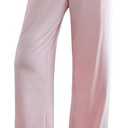 Aoulaydo Women's Wide Leg Lounge Pants Low Rise Baggy Pajama Bottoms with Pockets Y2K Pjs Bottoms, Rose, Size S