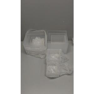 12 Pcs Buffet Risers, Food Risers for Buffet Table, Display Stand for Catering Dessert Collectibles Jewelry Figures Show, 5 Sided Acrylic Cube Display Organizer Acrylic Cube Boxes(Frosted Clear), Size 8×8 inches