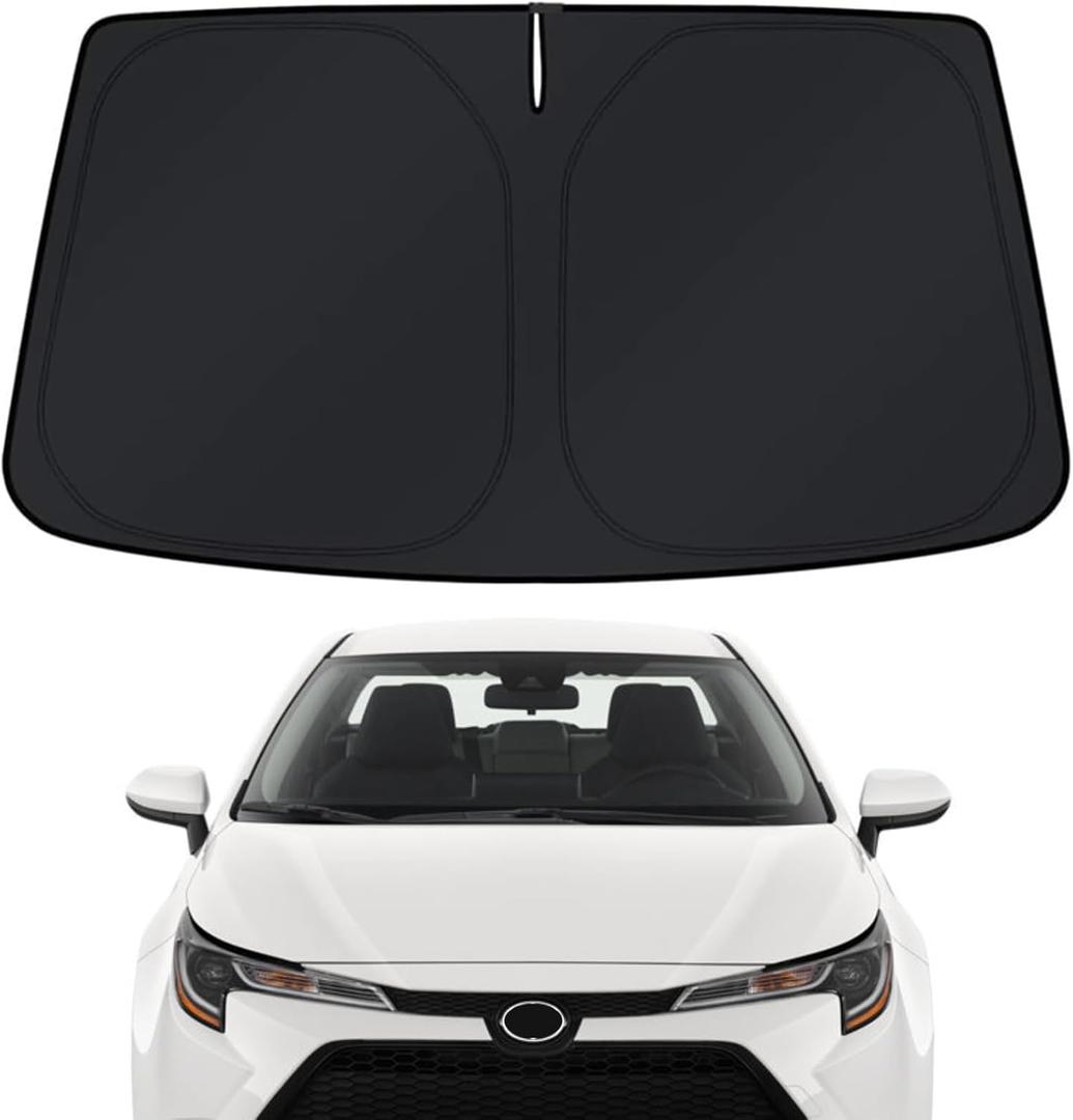 Windshield Sun Shade Cover for Toyota Corolla 2020-2025 - Sunshade Compatible with Toyota Corolla Foldable Front Window Sunshade Sun Visor Protector Block UV Rays Keep Your Car Cooler Car Accessories