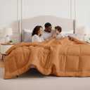 Bedsure Comforter Duvet Insert - Quilted Comforters Oversized King Size, All Season Duvet, GentleSoft Down Alternative Bedding, with 8 Tabs, Gifts for Women, Burnt Orange, Oversized King 116x98 Inche