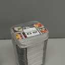 100 Pack - Aluminum Pans with Lids -1LB(5"4"),Foil Pans - to Go Food Containers,Recyclable Aluminum Foil with Strong Seal for Cooking, Baking,Meal Prep,Take Out,Freeze