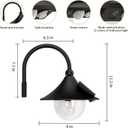 Solar Barn Light Outdoor with 3 Lighting Modes & Motion Sensing, Wall Mount Vintage Light, Waterproof Wall Light for Barn, Shed, Chicken coop, Porch, Patio