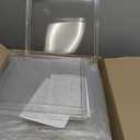 Large Clear Stackable Acrylic Storage Bins with Door, Dustproof Figure Collectibles Display Case, Football & Motorcycle Helmet Showcase, Basketball, Sports Memorabilia Organizer (XL, Count, 3)