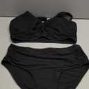 Herseas Women's Textured Bikini Sets Twist Front Top Swimsuits High Waisted Bathing Suits, XL