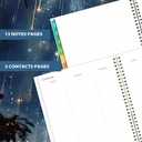 Planner 2026-2027 - Planner Weekly and Monthly 2026-2027, Academic Planner 26-27, July 2026 - June 2027, 8.5" x 11", 26-27 Calendar Planner with Colourful Tabs, Inner Pocket, Premium Paper, Twin-wire Binding - Galaxy