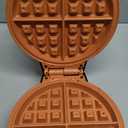 Gourmia Belgian Waffle Maker Compact Design with Upright Storage, Adjustable Browning, and Easy-Clean Nonstick Ceramic Plates, Stainless Steel