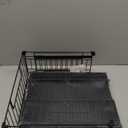 REALINN 2 Pack Pull Out Cabinet Organizer, Expandable(12"-20") Slide Out Drawers 3 Slide Rails Fix with Adhesive or Screw, Roll Out Shelves for Kitchen Cabinet Organization, Black, 6.75in height