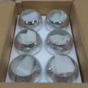 6 Pieces Disco Ball Flower Vase Mirror Disco Ball Glass Planter Candle Holder Glass Vase Bulk for Wedding Centerpieces Bedroom Kitchen Office Decoration Birthday (Silver, 5 x 6 Inch)