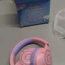 Kids Bluetooth Headphones, 85H Playtime Wireless Headphones for Kids, Colorful LED Lights, 85/94dB Safe Volume Limit, Bluetooth 5.4 Built-in Mic Toddler Headset for Tablet/Airplane/Travel (Pink)