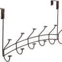 Spectrum Diversified Windsor Over the Door Hook Rack, 6 Hook, Bronze