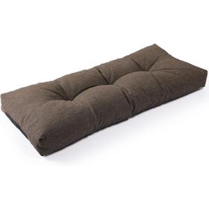 SUNROX LokGrip Non Slip Tufted Memory Foam Bench Cushion, FadeShield Water Resistant Durable Thicken Outdoor/Indoor Bench Seat Pads 42x16x4 inch, Heather Chestnut