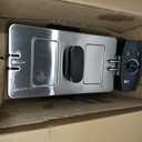 Hamilton Beach 35032 Professional Style Electric Deep Fryer, Frying Basket with Hooks, 1500 Watts, 3 Liters, Stainless Steel