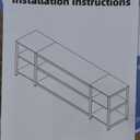 Aquzee 85 inch TV Stand, Entertainment Center for 70 75 80 85" TV, 75.2" Wide Wood Television Console Table for Living Room Bedroom Gaming Room, Rustic Brown