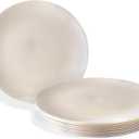 3 x Silver Spoons Opulence Collection Modern Cream Disposable Plastic Salad Plates - 9" (Pack of 10) - Perfect for Weddings, Parties & Special Events