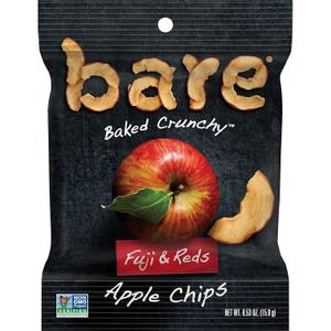 Bare Baked Crunchy Apple Chips, Fuji & Reds, Gluten Free, 0.53 Ounce(Pack of 24) BBD 03/28/2027