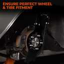 Wheel Fitment Tool, Offset Measuring Mockup Tool, 5 Lug Wheel Simulator for Fits 14-22" Rims, 8-14" Tire Widths, 2.5-11.5" Sidewalls, 3-12" Clearance
