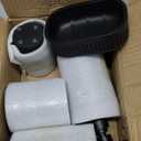 XLHOMO Black Resin Bathroom Accessories Set 5 Pcs, Bathroom Accessory Set Includes Foaming Soap Dispenser, Lotion Soap Dispenser, Toothbrush Holder, Qtip Holder, Soap Dish, for Modern Home Apartment