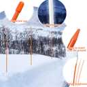20Pcs Driveway Markers,4Ft Driveway Reflective Poles, Orange Fiberglass Snow Stakes with Reflective Tape for Easy Visibility at Night for Parking Lots (20, Orange)