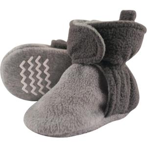 Hudson Baby Unisex-Child Cozy Fleece Booties Winter Accessory Set (3 Toddler, Charcoal Heather Gray)