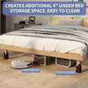 Adjustable Furniture Risers 4 Inch with Removable Screw Clamp, Fits Diameter from 1.1-2.4 Inch, Bed Table Couch Desk Risers Heavy Duty for Square Round Straight Furniture Legs(4 Pack, Black)